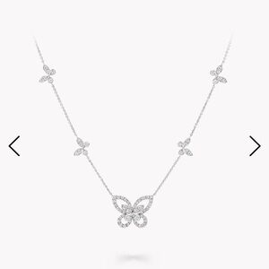 Same famous brand Elegant Silver Butterfly Necklace
